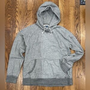 J. Crew Heather Grey Hooded Pullover Sweatshirt